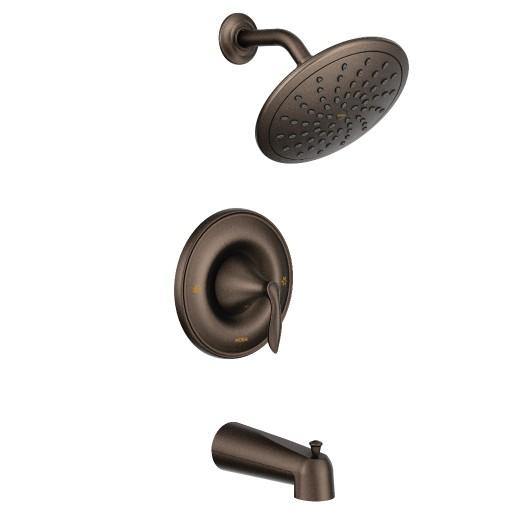 Moen T2233EPORB Eva Posi-Temp Tub/Shower Trim with Rainshower Showerhead in Oil Rubbed Bronze 