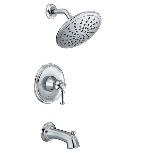 Moen T2283EP Dartmoor Posi-Temp Tub/Shower Trim Kit with Rainshower Head in Chrome 