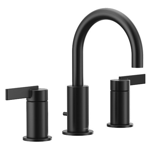 Moen T6222BL Cia 2-Handle Widespread Bathroom Faucet Trim in Matte Black 