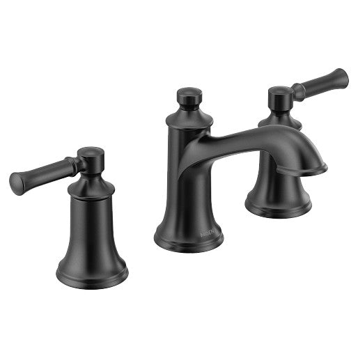 Moen T6805BL Dartmoor 2-Handle Widespread High Arc Bathroom Faucet Trim in Matte Black 