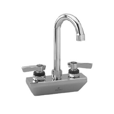 Encore KL45-4000-SE1 - Wall Mounted Stainless Steel Faucet, 4" OC, 3-1/2" Swivel Gooseneck Spout | Plumbers Center