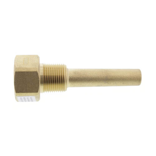 Winters TIW01 3/4" TIW Brass Industrial 9IT Thermowell with 3.5" Insertion Stem, used with all 9” Industrial Thermometers 