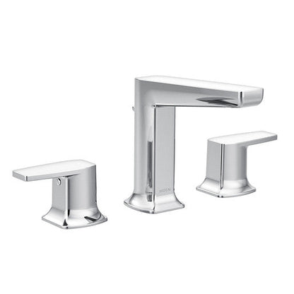 Moen TS8002 Via 2-Handle Widespread Low Arc Bathroom Faucet Trim in Chrome 