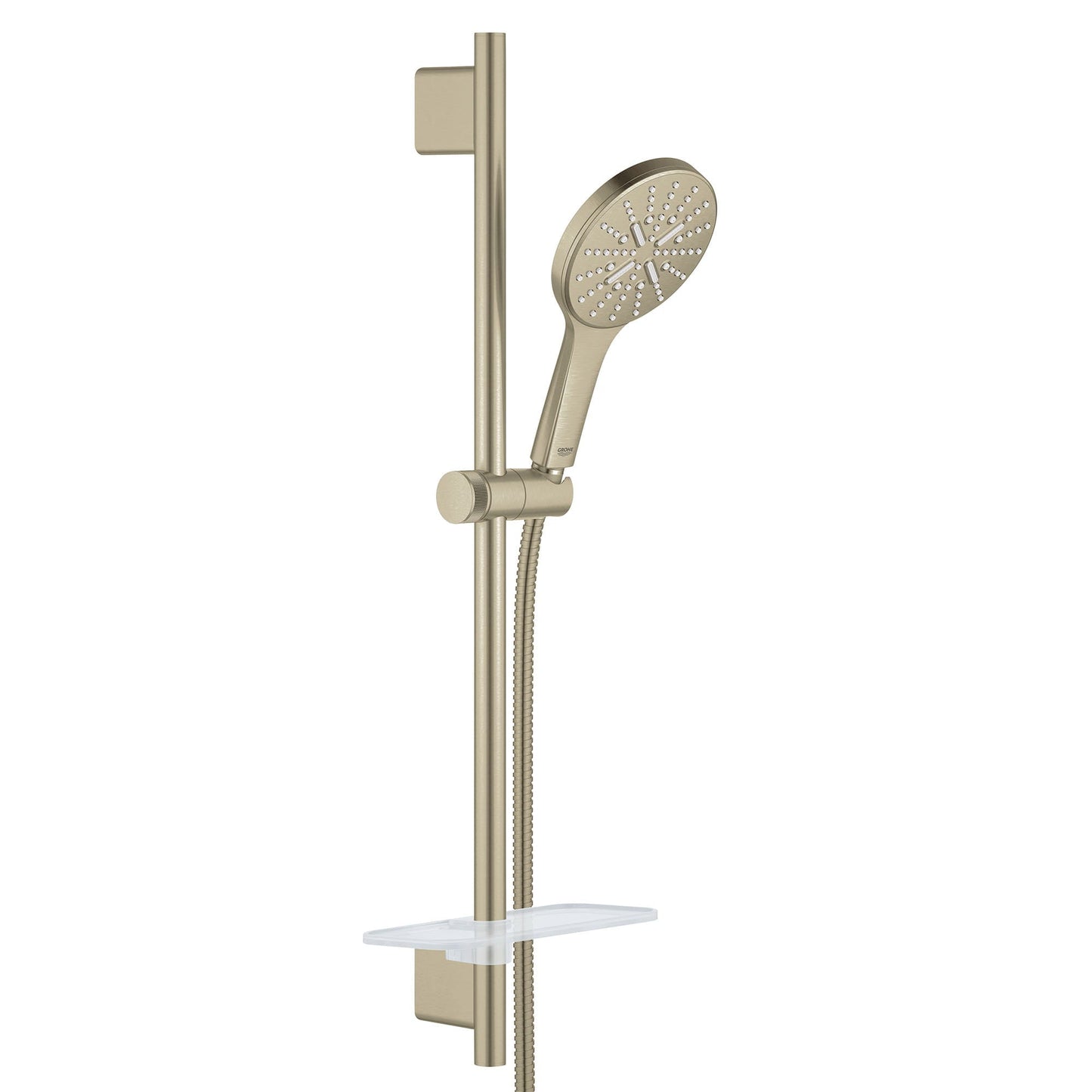 GROHE 26547EN0 - RAINSHOWER™ SMARTACTIVE  24" Shower Slide Bar Kit with 3 Sprays, 6.6 L/MIN (1.75 GPM) - Brushed Nickel Infinity Finish | Plumbers Center