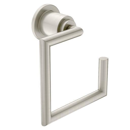 Moen YB0886BN Arris Wall Mounted Bathroom Towel Ring in Brushed Nickel 